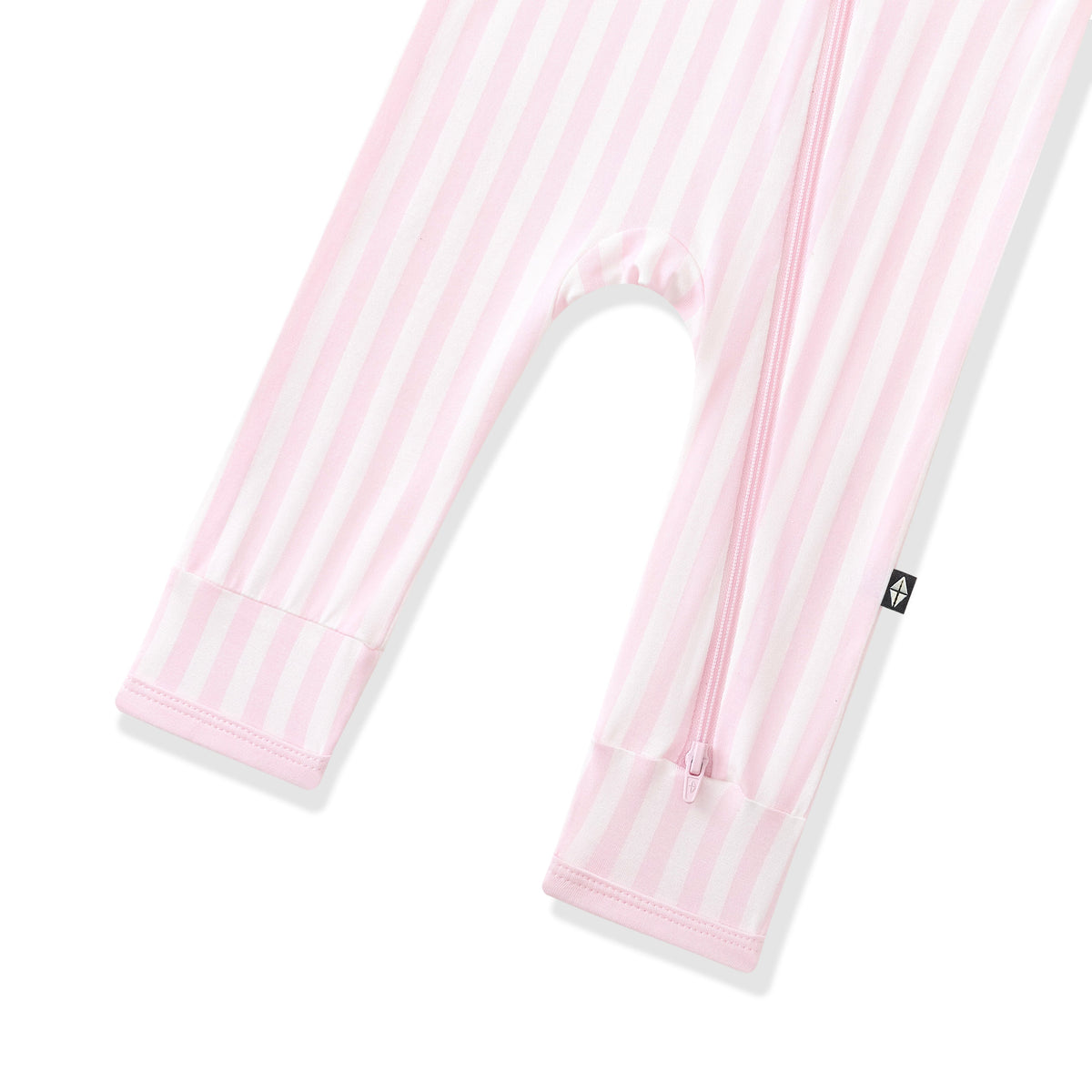 Zippered Romper in Small Sakura Stripe