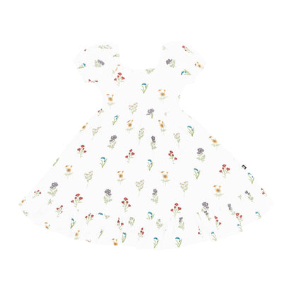 Puff Sleeve Twirl Dress in Wildflower