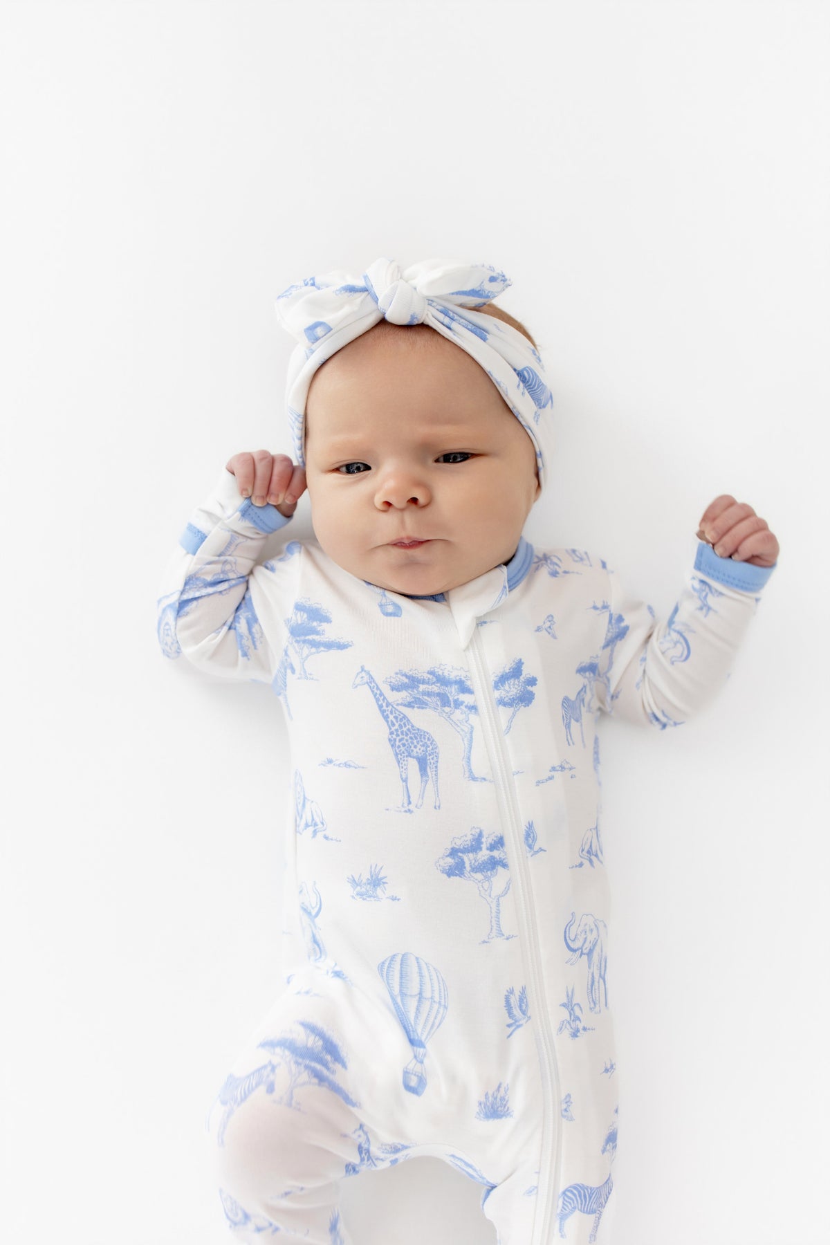 Zippered Romper in Toile Safari